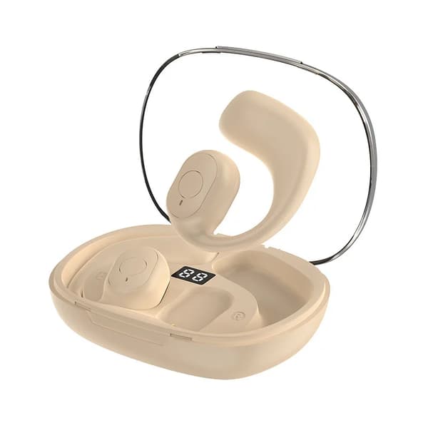 Ægte trådløse Bluetooth-hovedtelefoner OWS Bone Conduction Bluetooth-headset Sort