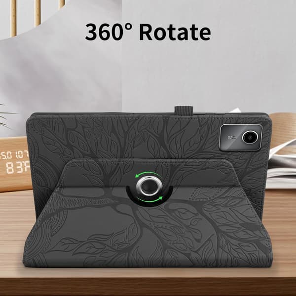 Etui til Lenovo Tab M11 11 2024 TB330FU Træmønster sort
