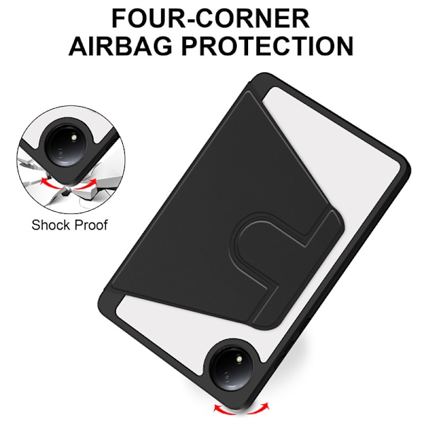 Fodral för Xiaomi Redmi Pad Se 8.7 2024 akryl anti-fall skyddsfodral svart