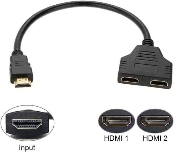 HDMI 1 til 2 splitter, HDMI dual display adapter
