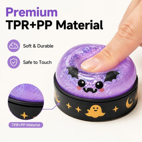 glitter-squishies, Halloween-presenter (pumpkin)