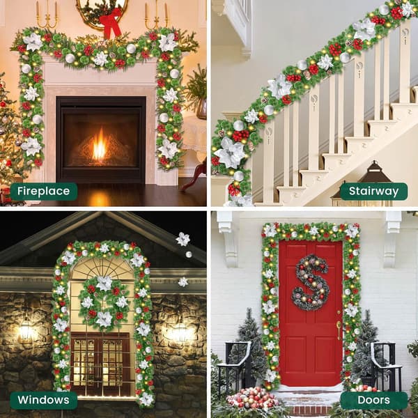 Julekrans, 2,7M LED Lys Juledekorasjoner