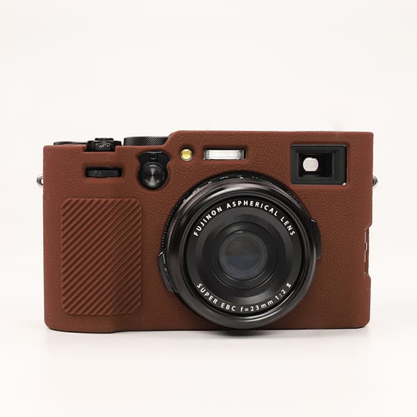 Etui til FUJIFILM X100VI Stødsikkert silikone kamera tilbehør (coffee)