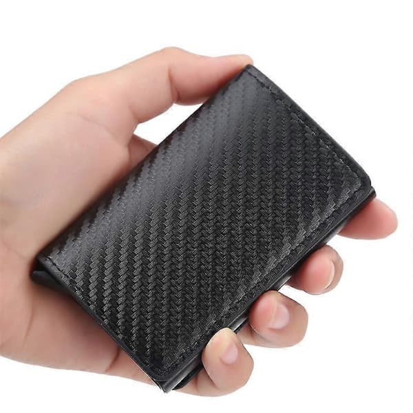 Bærbar Magnetisk Kortholder Multifunksjonell Svart