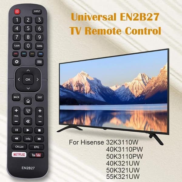 Erstatningsfjernkontroll for Hisense TV EN2B27