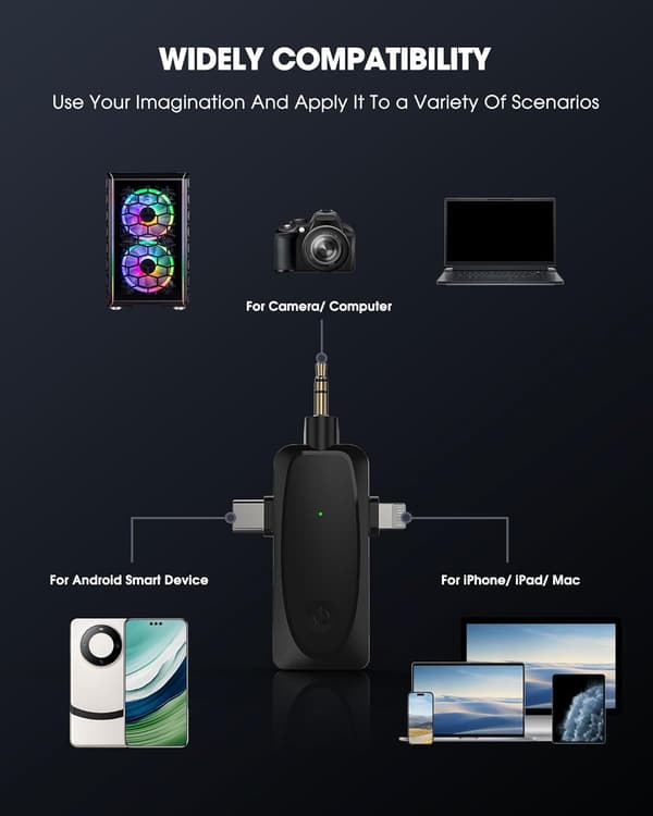 Bluetooth Mini Lavalier Mikrofon Med Iphone Android Og Kameraer Til Vlog Interviews Tiktok Video Blog