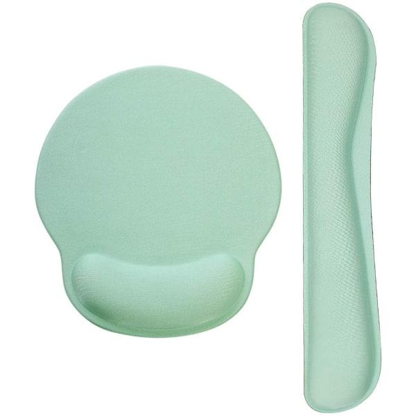 Ergonomisk tangentbordsmusmatta med gel handledsstöd grön