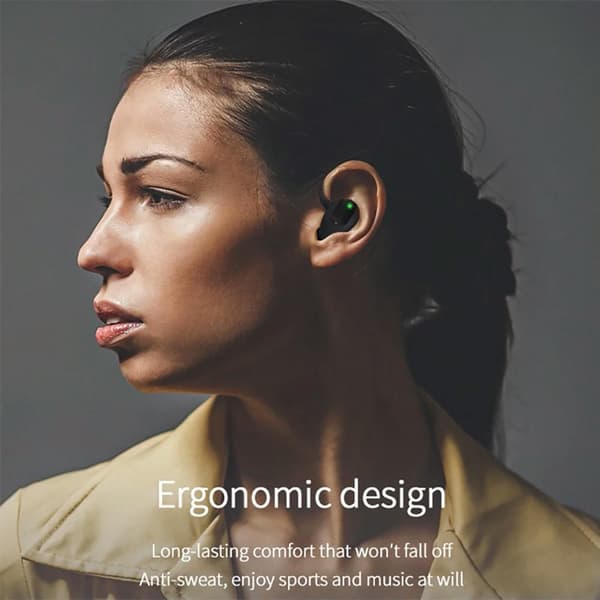 Aidot langattomat Bluetooth-kuulokkeet, vedenpitävät nappikuulokkeet koukulla iPhone Android -matkapuhelimille