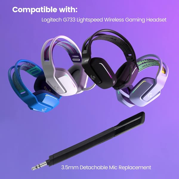 Ersättningsmikrofon för Logitech G733 (vit)