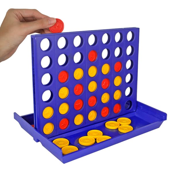 Fire på stribe spil, Montessori legetøj til børn, multiplayer brætspil (medium størrelse)