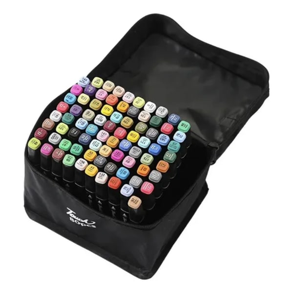 Färgade Markers 80 Enheter Dubbelspets