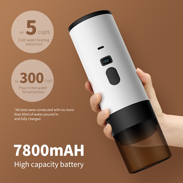 Bärbar Kaffemaskin 3 I 1 Elektrisk Koncentrerad Pump Typ Extraktion Pulverkapsel Dubbel Användning Orange Färg