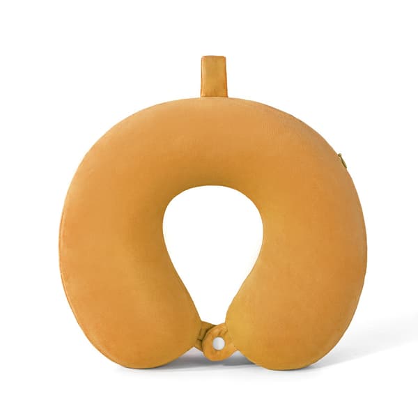 Nackkudde Memory Foam Portabel U-formad Resekudde Cervical Support Kudde (Gul)