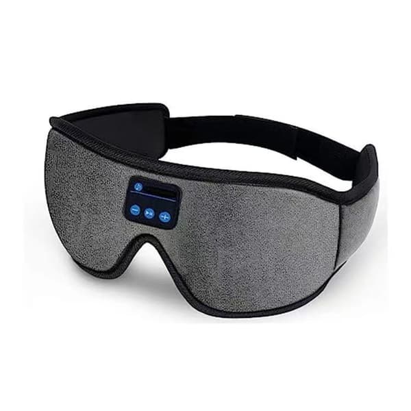 Bluetooth Sport Hörlurar Sömnmask Trådlös 3D Bluetooth Ögonmask Grå