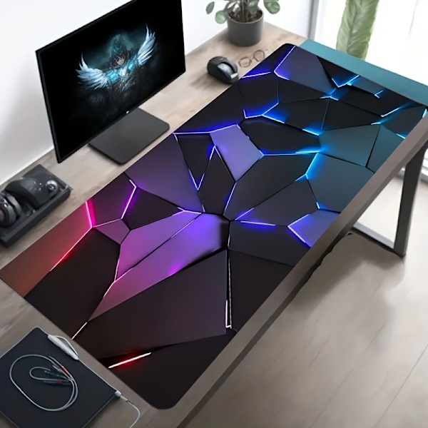 3D-illuusio pelinäppäimistömatto liukumaton kumipohjainen työpöytämatto 30x60x0,3 cm