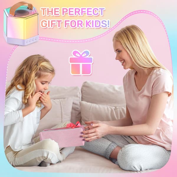 Mini Karaoke-laite lapsille, Bluetooth-kaiutin 1 mikrofonilla (Violetti)