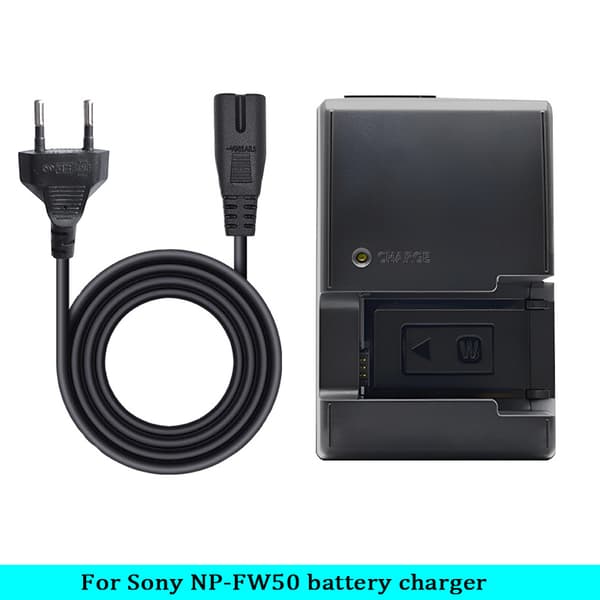 Oplader til Sony A6000 A5100 A6300 A7R2 A7M2 A33 A55 NP-FW50 Batteri