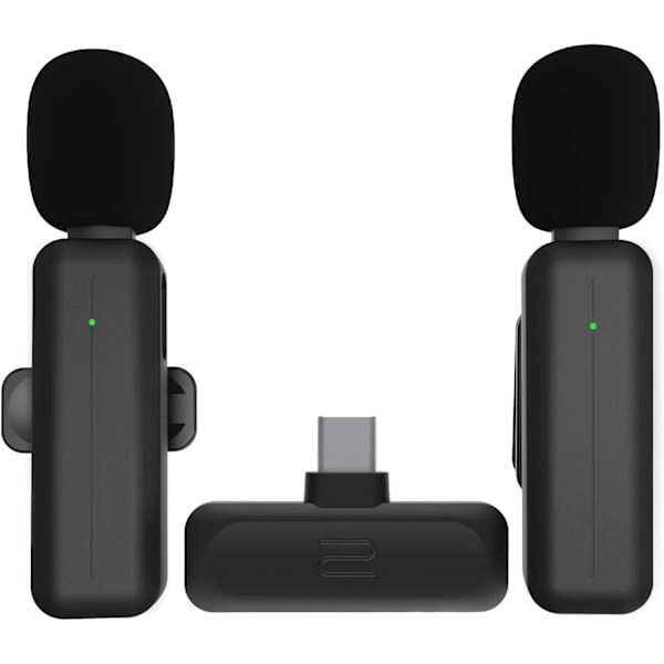 Trådløs Mini Lavalier Reversmikrofon Til iPhone Med Støjtid Til Videooptagelse Vlogging Youtube Interview