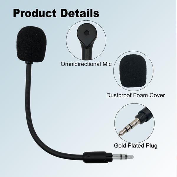 Korvaava mikrofoni Logitech G233 G433 - 3,5 mm liittimet
