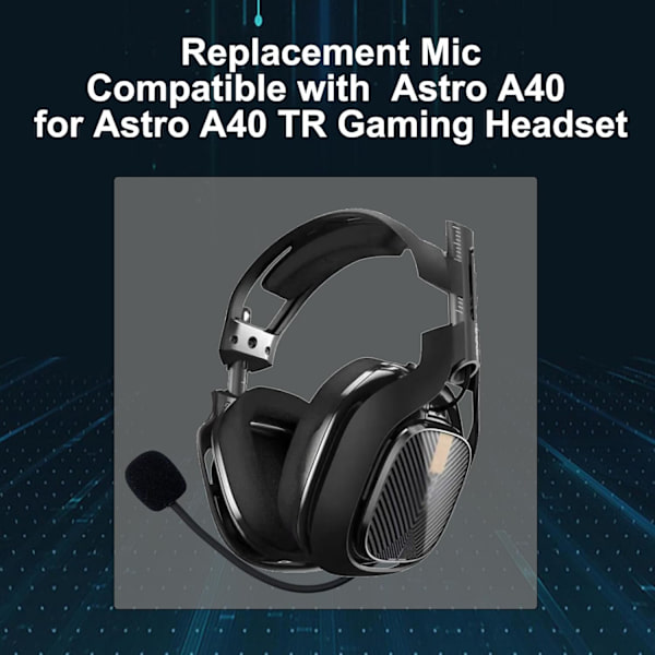Erstatningsmikrofon til Logitech Astro A40/A40 TR - 3,5 mm jackstik
