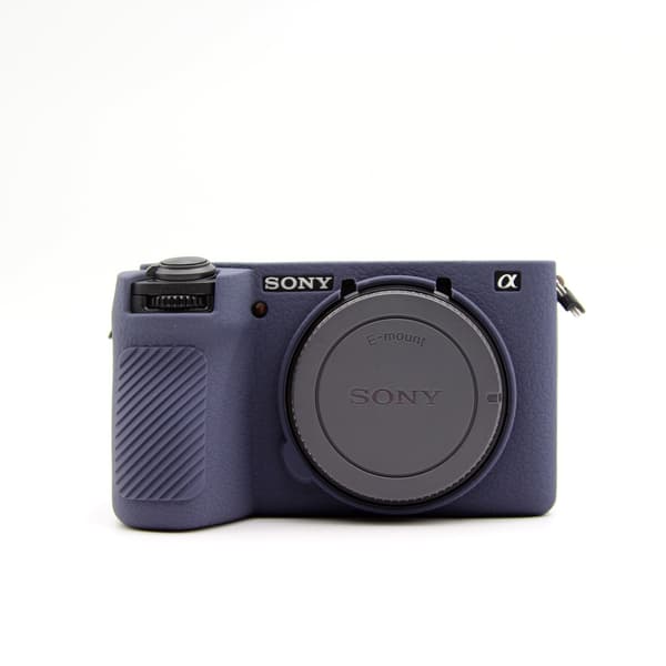 Etui til SONY A6700-kamera Lychee-teksturert silikonetui (Navyblue)