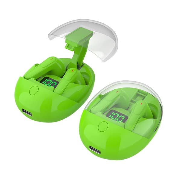 True Wireless Bluetooth Hörlurar 5.3 Intelligent Digital Display Pro-one In-ear Grön