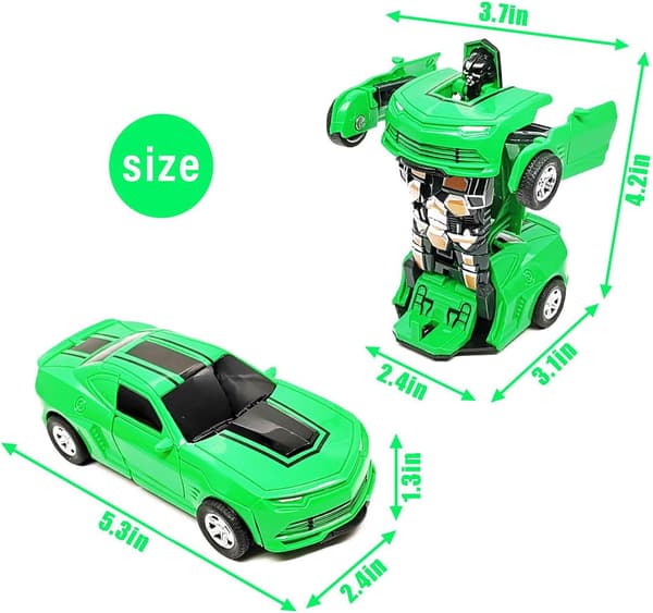 Leluauto Mini Bumblebee Muunnosrobotti (vihreä)