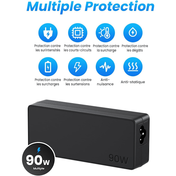 90W USB C Strömadapter för MacBook Pro Air 2018, HP, Dell, ASUS, Acer, Type-C Strömförsörjning
