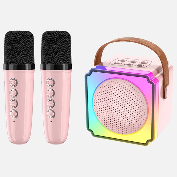 Mini Karaoke-laite lapsille, langaton Bluetooth-kaiutin (pinkki)