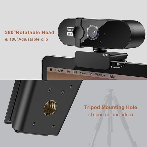 webcam 1080P HD USB-kamera med mikrofon