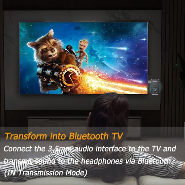 Bluetooth Transmitter Bil Aux Trådløs Bluetooth Modtager Til Tv, Computer Og Bilhøjttalere