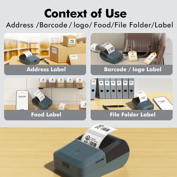 Bluetooth termisk printer (blå)