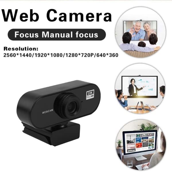 webcam 2K HD driverfri indbygget mikrofon