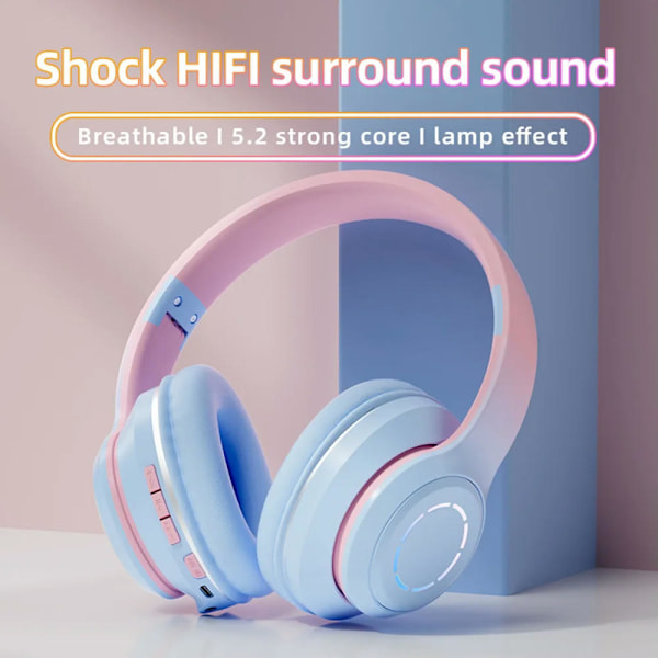 True Wireless Bluetooth Hörlurar Barn Trådlösa Bluetooth Hörlurar Snygga Söta Hörlurar Blå