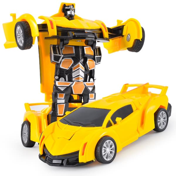 Leketøybil Mini Rambo Transformasjonsrobot er (gul)