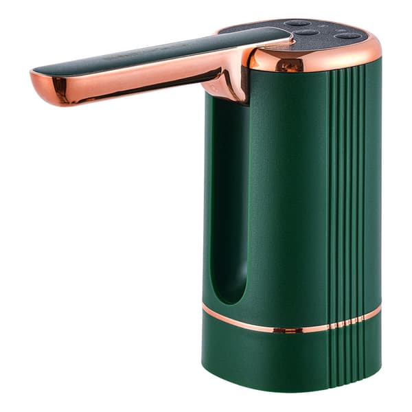 Bärbar 5 Gallons Vattenflaskpump Dispenser - Vikbar Automatisk Dricksvattenpump (Grön)