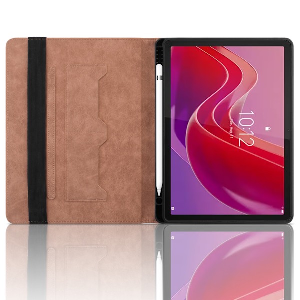 Fodral för Lenovo Tab M11 11 2024 TB330FU rutigt brun