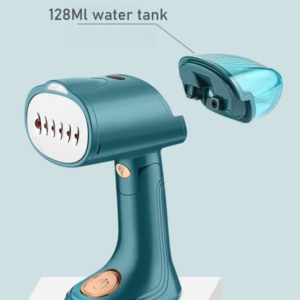 Dampstrygejern, tøjdamper, foldbart design, 128 ml kapacitet (grøn)