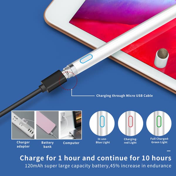 Stylus-kynä iPadille/Androidille, musta