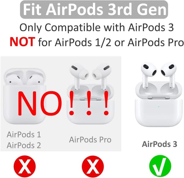 Öronproppar för AirPods3 silikon 3 par (ljuslila)