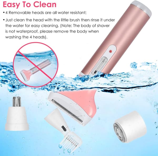 Epilator, 4-i-1 elektrisk barbermaskin, bikinitrimmer