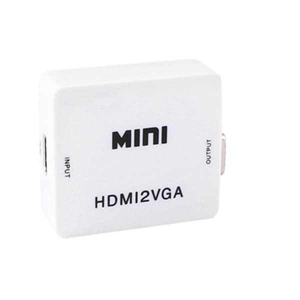 HDMI til 2VGA konverter, 1080P videoadapter Hvid