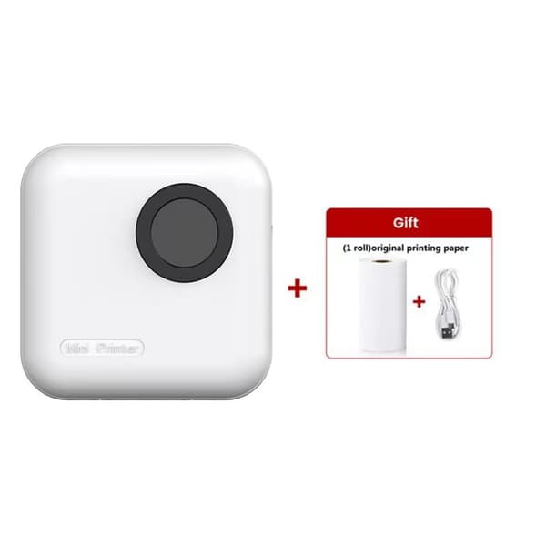 Bluetooth termisk printer med 1 rulle trykpapir, sort