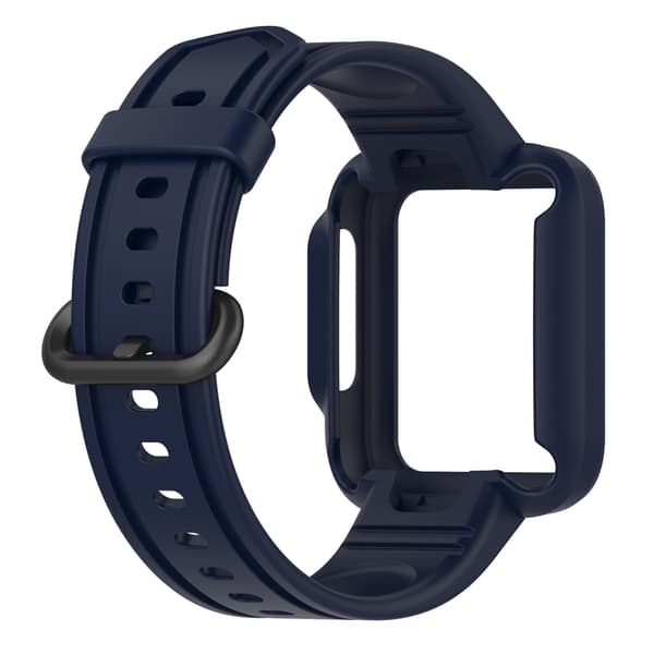 Passer til Redmi 1/Mi Watch Lite/Redmi 2/Mi Watch2 Lite Monokrom Silikone Integreret Urrem Blækblå