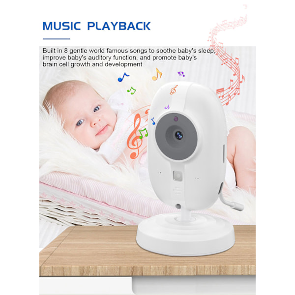 ABM600 babyalarm hjem intelligent overvågning mobiltelefon fjernovervågning tovejs stemme infrarød nattesyn