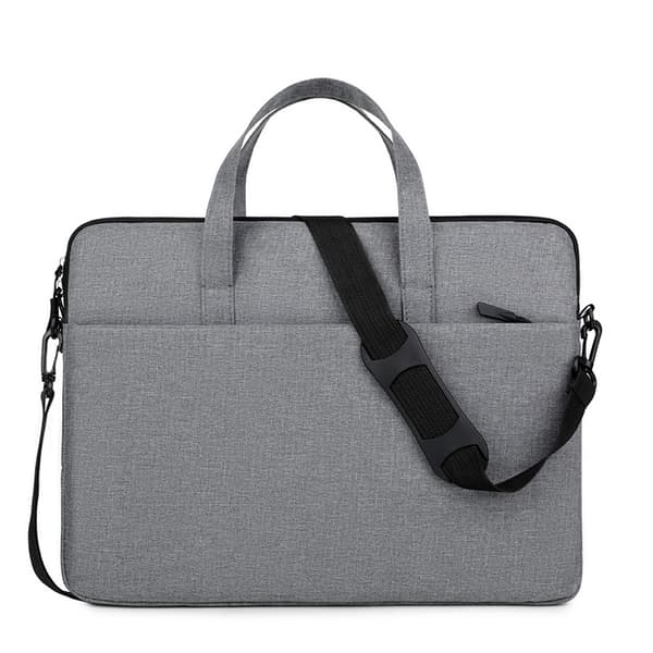 Laptopväska canvas 13-tums businessväska grå
