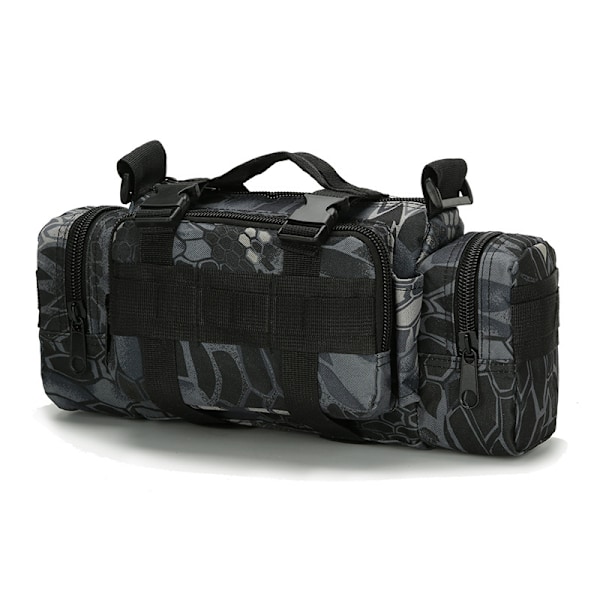 Taktisk midjeväska Molle-ficka Deployment Bag (Svart pythonmönster)