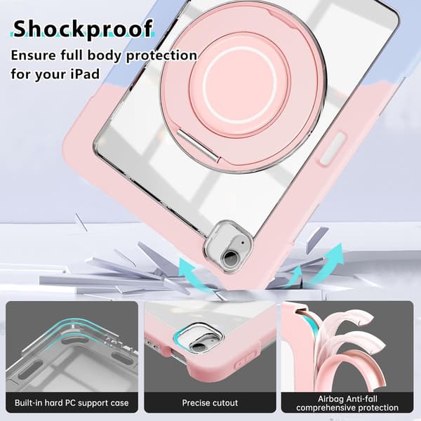 Etui til iPad 10.2 med pennholder (blå rosa)