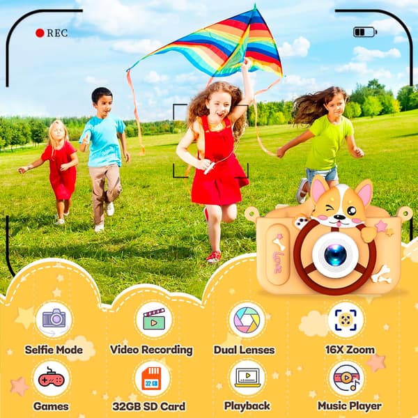 Barnkamera, Mini Tecknad Kamera, Digitalkamera Lämplig För Barns Julklappar (32G-Papegoja)