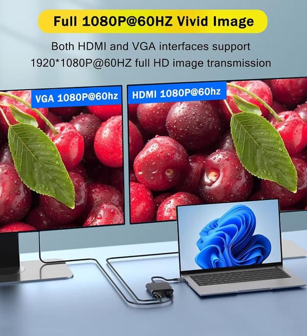 USB til HDMI/VGA-konverter, HD-lydadapter